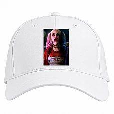 Baseball cap with Print Suicide Squad Hero Harley Quinn - white