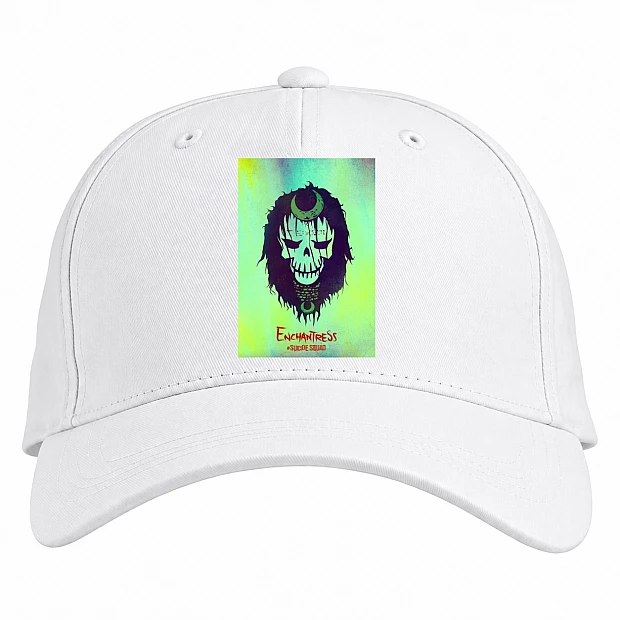 Baseball cap with Print Suicide Squad Enchantress Art - white