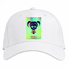 Baseball cap with Print Suicide Squad Harley Quinn Art - white
