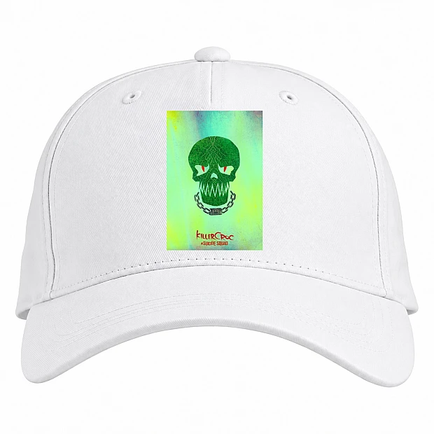 Baseball cap with Print Suicide Squad Killercroc Art - white