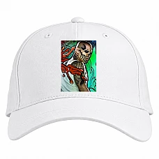 Baseball cap with Print Suicide Squad El Diablo - white