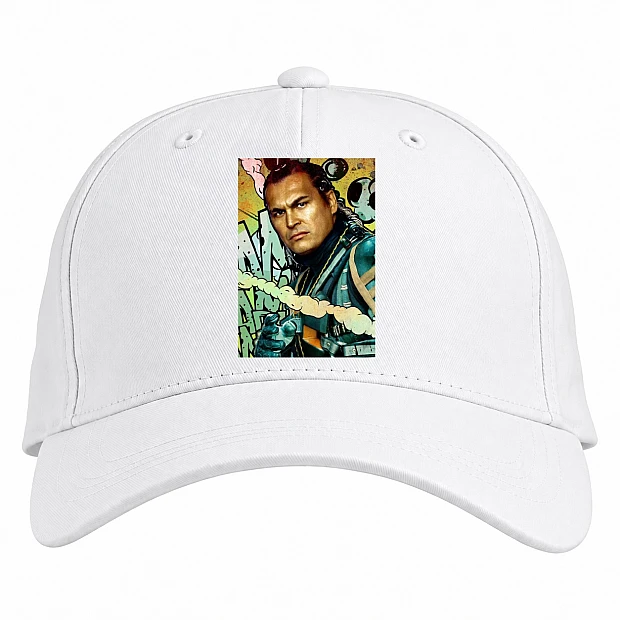 Baseball cap with Print Suicide Squad Slipknot - white