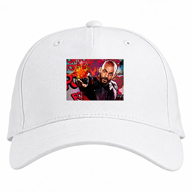 Baseball cap with Print Suicide Squad Deadshot Hero - white