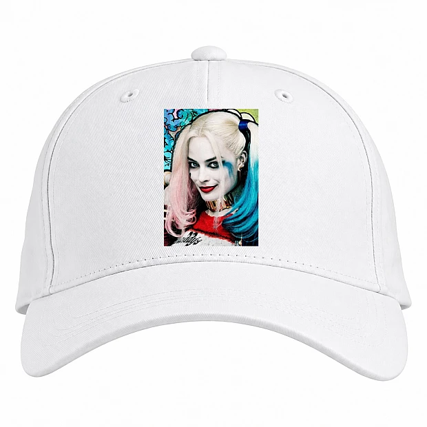 Baseball cap with Print Suicide Squad Harley Quinn Girl - white