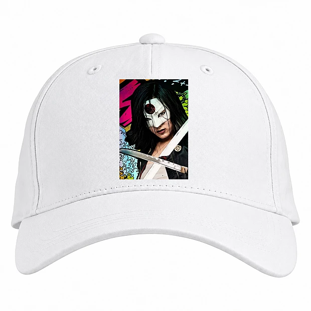 Baseball cap with Print Suicide Squad Katana - white