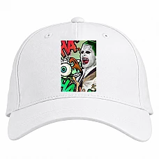 Baseball cap with Print Suicide Squad Ha Joker - white