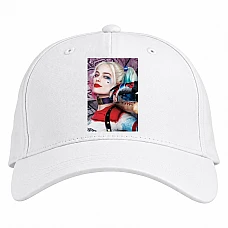 Baseball cap with Print Suicide Squad Harley Quinn Girl Hero - white