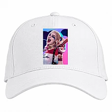 Baseball cap with Print Suicide Squad Happy Harley Quinn - white