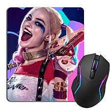 Mouse pad with print Suicide Squad Happy Harley Quinn