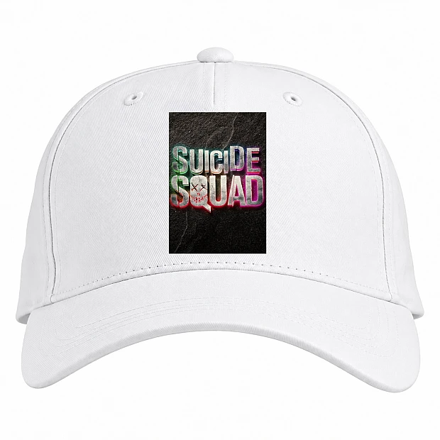 Baseball cap with Print Suicide Squad Neon Logo - white