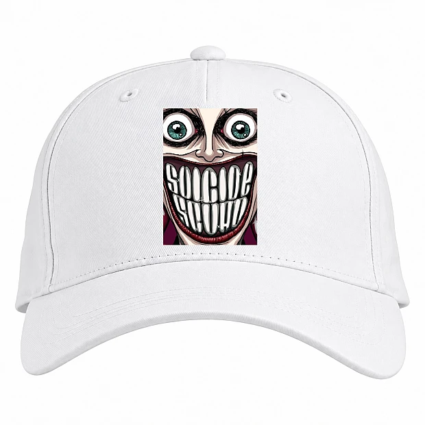 Baseball cap with Print Suicide Squad Art - white