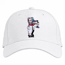Baseball cap with Print Suicide Squad Harley Quinn Hero Girl - white