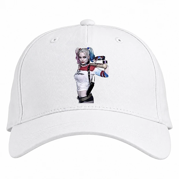 Baseball cap with Print Suicide Squad Harley Quinn Hero Girl - white