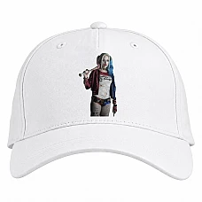 Baseball cap with Print Suicide Squad The Harley Quinn - white