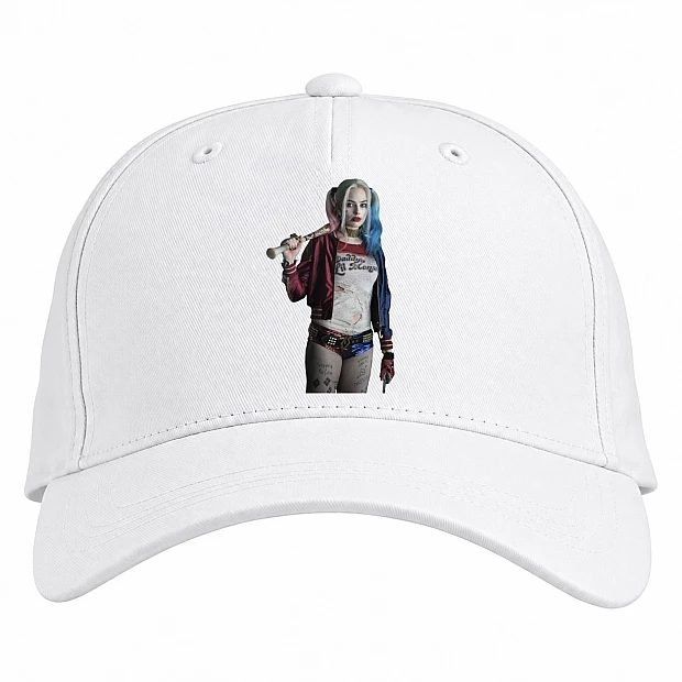 Baseball cap with Print Suicide Squad The Harley Quinn - white