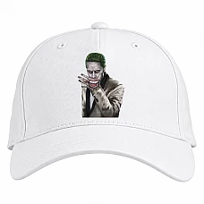 Baseball cap with Print Suicide Squad Joker Smile - white