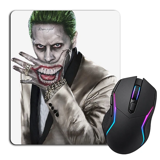 Mouse pad with print Suicide Squad Joker Smile