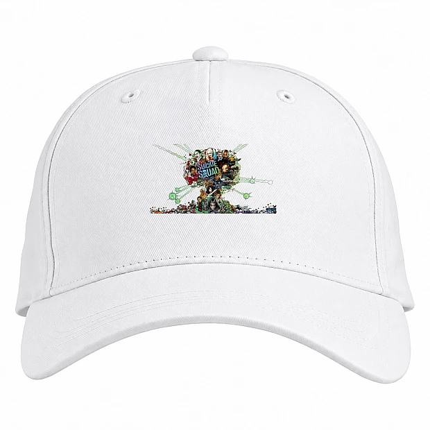 Baseball cap with Print Suicide Squad Boom Heroes - white