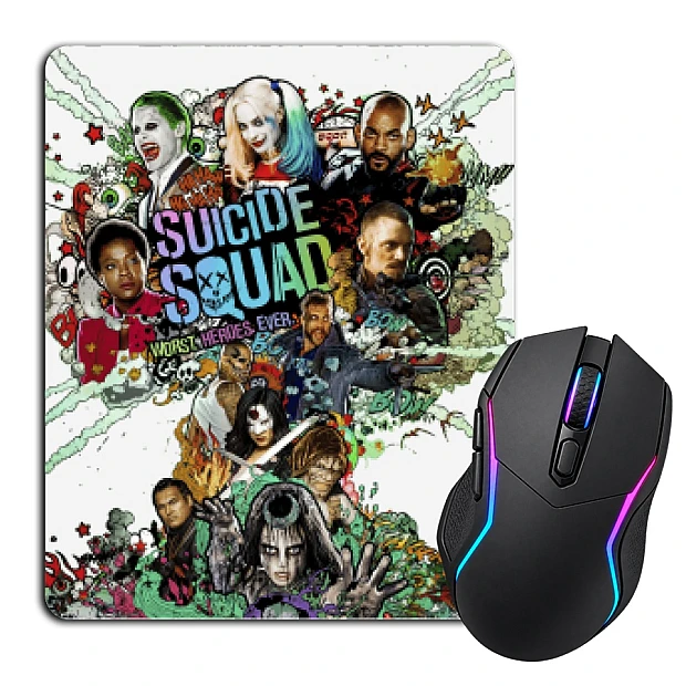 Mouse pad with print Suicide Squad Boom Heroes