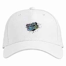 Baseball cap with Print Suicide Squad Cute Logo - white