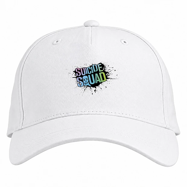 Baseball cap with Print Suicide Squad Cute Logo - white