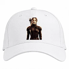 Baseball cap with Print The Hunger Games Katniss Everdeen - white