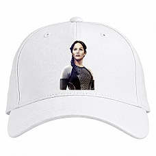 Baseball cap with Print The Hunger Games Katniss Everdeen Hero - white