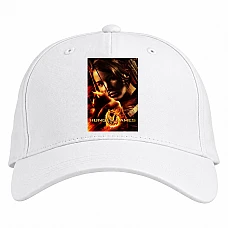 Baseball cap with Print The Hunger Games Katniss Everdeen Theme - white