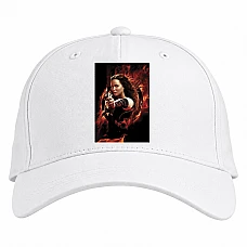 Baseball cap with Print The Hunger Games Katniss Everdeen Archer - white