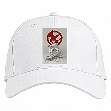 Baseball cap with Print The Hunger Games Anarchy - white