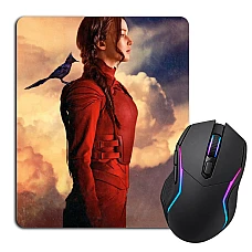 Mouse pad with print The Hunger Games Katniss Everdeen Hero In Red