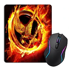 Mouse pad with print The Hunger Games Fire Sign