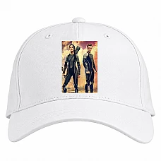 Baseball cap with Print The Hunger Games Katniss Everdeen And Peeta Mellark - white