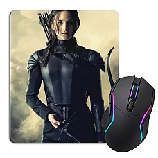 Mouse pad with print The Hunger Games Katniss Everdeen In Black