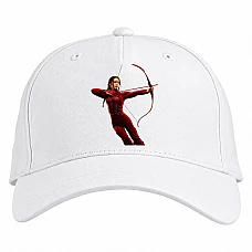 Baseball cap with Print The Hunger Games Main Hero Katniss Everdeen - white