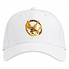 Baseball cap with Print The Hunger Games Gold Bird - white