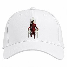 Baseball cap with Print The Hunger Games Katniss Everdeen Throne - white
