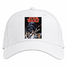 Baseball cap with Print Star Wars Main Theme - white