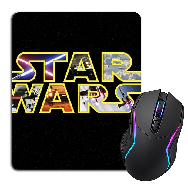 Mouse pad with print Star Wars Logo