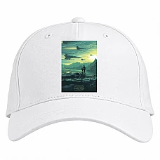 Baseball cap with Print Star Wars Green Print - white