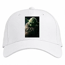 Baseball cap with Print Star Wars Yoda - white