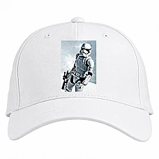 Baseball cap with Print Star Wars Storm Trooper Print - white
