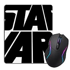 Mouse pad with print Star Wars Black Logo
