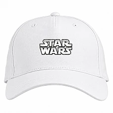 Baseball cap with Print Star Wars Silver Logo - white