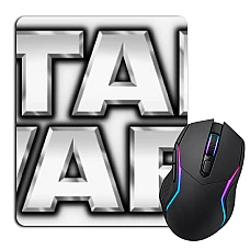 Mouse pad with print Star Wars Silver Logo