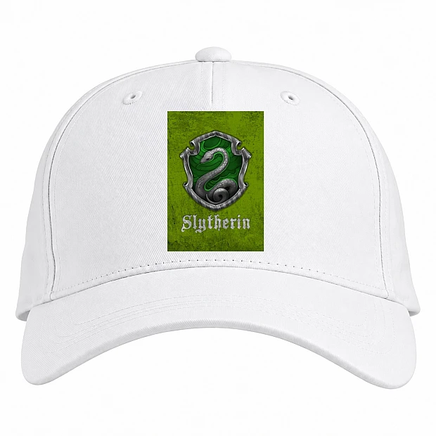 Baseball cap with Print Harry Potter Slytherin - white
