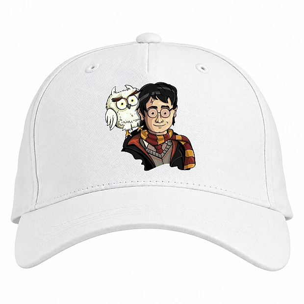 Baseball cap with Print Harry Potter With Owl - white