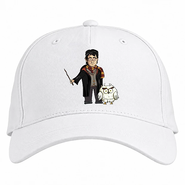 Baseball cap with Print Harry Potter Owl Print - white