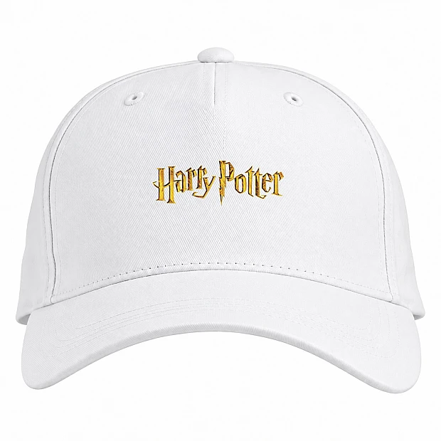 Baseball cap with Print Harry Potter Gold Logo - white