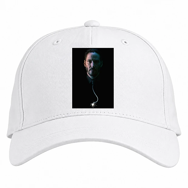 Baseball cap with Print John Wick Hero - white